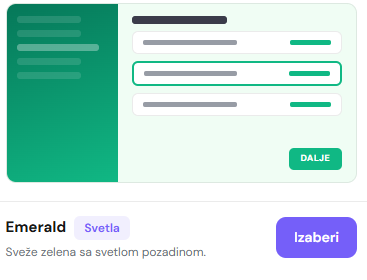 Tema Emerald, zelena